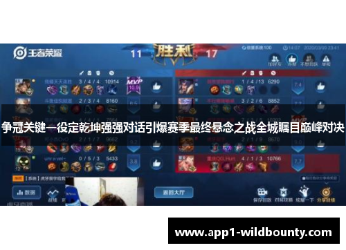 争冠关键一役定乾坤强强对话引爆赛季最终悬念之战全城瞩目巅峰对决 争冠关键一役定乾坤强强对话引爆赛季最终悬念之战全城瞩目巅峰对决